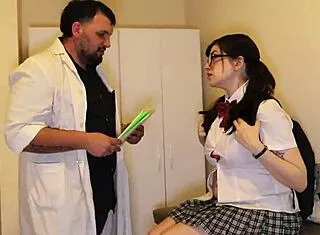 pregnant schoolgirl fucks doctors swallows cum for silence