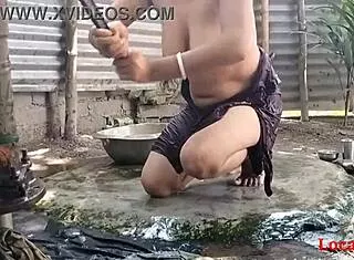 VILLAGE WIFE OUTDOOR FUCKED BY HUSBAND'S FRIEND