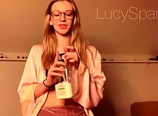 lucy's teasing foot worship debut unfolds slowly