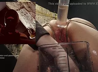 Vibrator Deep in Hood Sparks Intense Enema Thrills