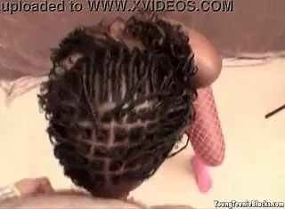 ebony in fishnets teases pov dick suck temptation