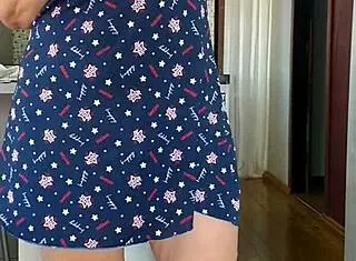 filmed my see-through dress stepmom in kitchen morning flash