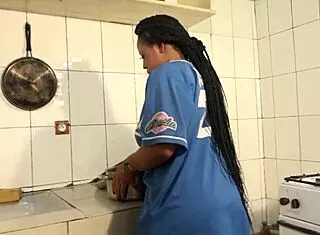 Neighbor girl next door begs creampie fuck in kitchen
