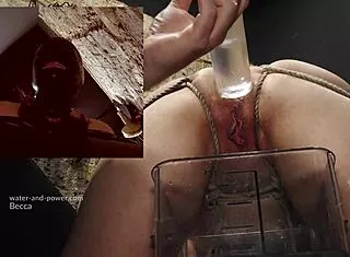 Vibrator Deep in Hood Sparks Intense Enema Thrills