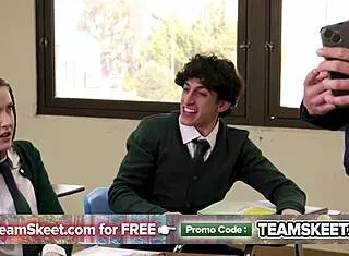 petite horny 18+ athena rides big classroom cocks deepthroat creampie orgy in sex ed