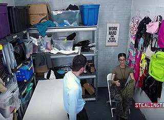 What Happens When Big Butt Burglar Gets Caught by Strict Cop in Garage?