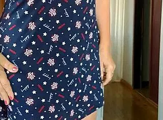 filmed my see-through dress stepmom in kitchen morning flash