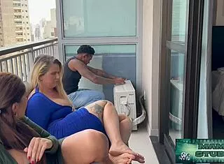 Mama Studio Milfs Go Wild Fucked by BBC Maintenance Tech in Quickie Heat
