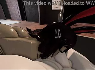 Master's Cute Bunny Deepthroats Rough in Roblox