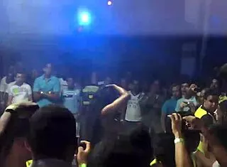 sexy colombian strips naked dancing salsa at nightclub phone vid