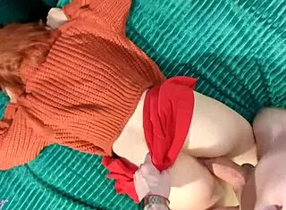 Velma Loses Glasses Again Big Dick Pounds Cosplay Redhead in Skirt Socks Glasses 4K