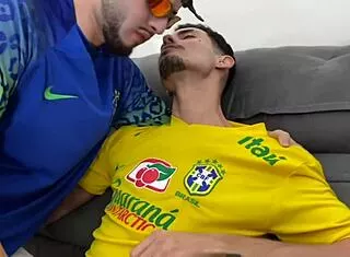 Hey best friend wanna celebrate Brazil win with bareback ass fuck?