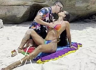 Muscular Brazilian Latina Bodybuilder Fucks Me Full of Cum at Nudist Beach