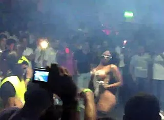 sexy colombian strips naked dancing salsa at nightclub phone vid