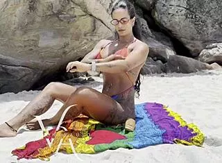 Muscular Brazilian Latina Bodybuilder Fucks Me Full of Cum at Nudist Beach