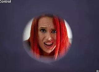 angel wicky gags hard at glory hole 😩💦
