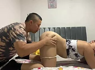 Gym addicted stepsis craves bro's cock in her fat ebony ass