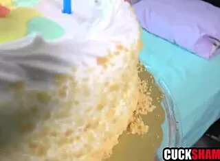 Birthday Gift: Wife Shared with Stud for Cuck Hubby