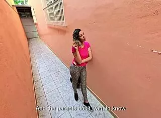 Smoking Student’s Clothes Ripped Off for Outdoor Pussy Fuck and Cum Swallow