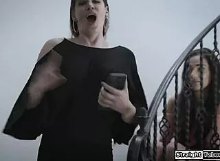 how's this petite brunette taking monster cock deepthroat at the voyeur party?