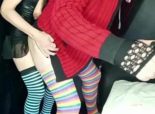 brunette milf pegs big cock guy with strapon anal