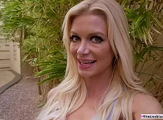 can you believe this lesbian milf dove face-first into her big tits bff's shaved pussy?!