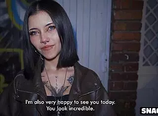 goth girl reunites with ex for rough creampie quickie