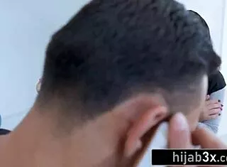 stepsister's boyfriend punishes hijab brat in garage doggystyle