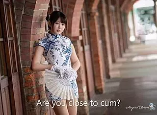 god helene's chinese dress jerk off challenge got me so worked up part 4 i cant hold it!