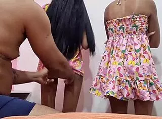 cute stepdaughters escape punishment letting stepdad suck or assfuck