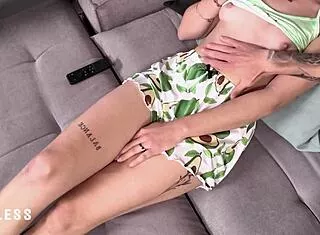 perv stepdad fingers petite stepdaughter wet panties bed