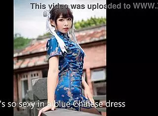 god helene's chinese dress jerk off challenge got me so worked up part 4 i cant hold it!