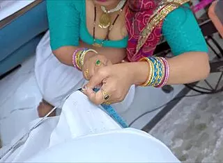 sasur ji fucks indian bahu hard in hairy tight pussy during measurement