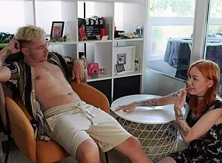 Tattooed Girlfriend Rides Big Cock in Homemade Quickie