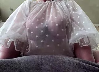 peek at my saggy natural big tits mature tease
