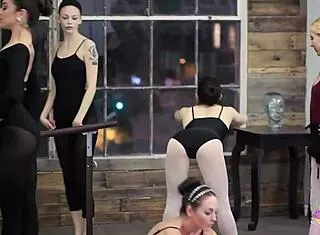 Two Ballerinas Lick Pussy Groping Small Tits Orgasm!