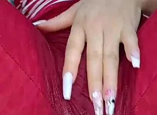 colombian rubs wet coño through leggings dirty talk