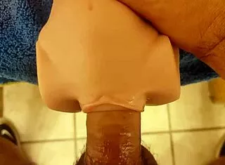 monster cock stretches small silicone fuck doll first time