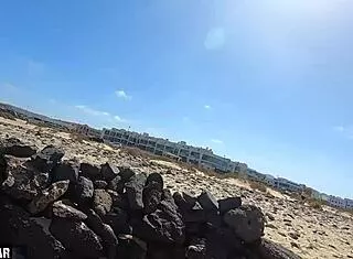 german skinny blonde deepthroat fucked bent over fuerteventura beach creampie