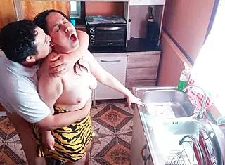 I fucked stepmom's hot friend in kitchen 😍 she bent over miniskirt ripped off juicy ass shaking 💦 babysitter fantasy!