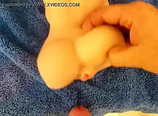 monster cock stretches small silicone fuck doll first time