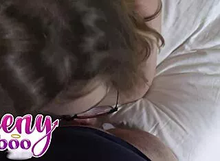 claire roos back for boss pussy creampie