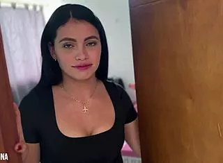 she can't pay so takes massive facial cumshot screaming