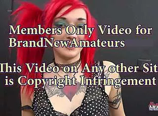 Petite inked redhead jackie sloppy rimjob passionate ass licking