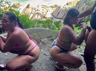 wild orgy in beach cave fucking that tall hottie! 🔥🍑💦😈