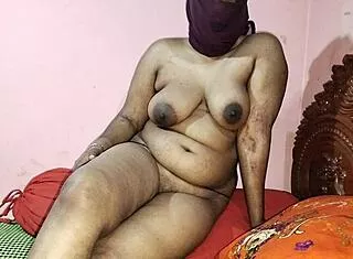 newly married couple enjoys hot sex on wedding night