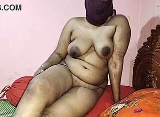 newly married couple enjoys hot sex on wedding night