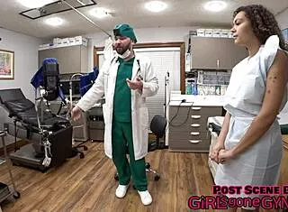 human guinea pigs mara luv backstage with latex gloves