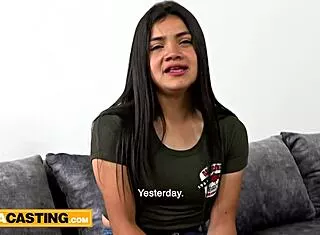 innocent colombian 18+ teen fucked hard at casting interview