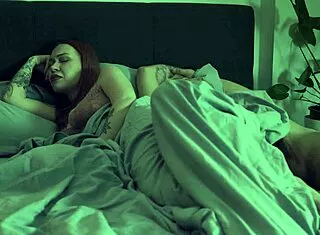 my redhead stepmom sneaks into my bed at night desperate for my hard dick
